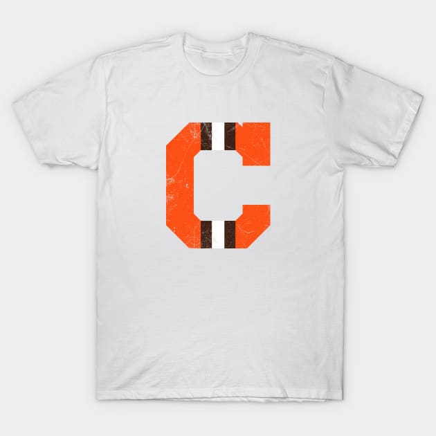 Cleveland C, vintage - white T-Shirt by KFig21